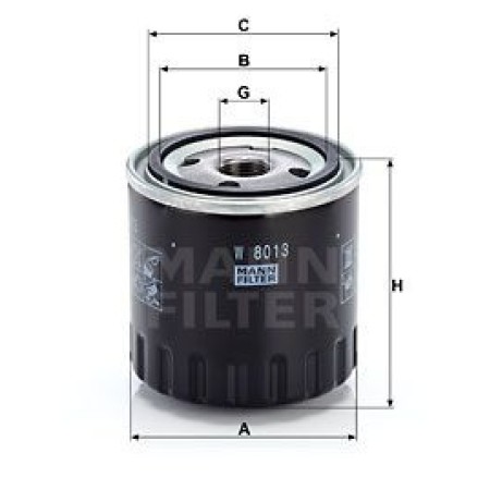 Olejový filtr MANN W8013 - 1 ks