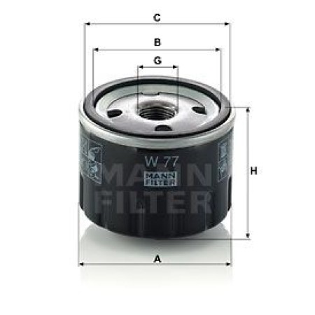 Olejový filtr MANN W77 - 1 ks